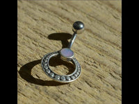 Load image into Gallery viewer, Bauchnabelpiercing aus Edelstahl &amp; Silber mit Punkte Ring
