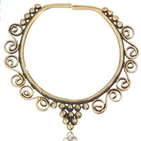 Cargar imagen en el visor de la galería, Charm Piercing Anhänger Ohrringe für Flesh Tunnels gold antik Messing Ohrhänger
