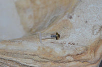Load image into Gallery viewer, Labret Lippen Piercing Bio Acryl Amethyst antik golden Brass Tragus Conch Helix
