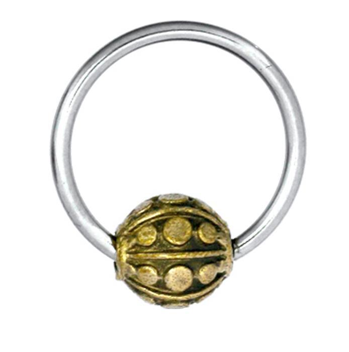 Universal Piercing Kugel Ring Edelstahl Brass Kreise