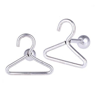 Load image into Gallery viewer, Fake Piercing Expander silber Farben Kleiderbügel Schaubverschluss Edelstahl
