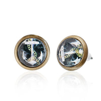 Load image into Gallery viewer, Brass Ohrstecker Stern Sterne bunt Unisex Ohrringe Edelstahl nickelfrei Kommunismus 12 mm
