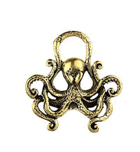 Cargar imagen en el visor de la galería, Clicker Piercing Ohrgewicht Creole Kraken 2mm Messing
