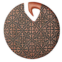 Load image into Gallery viewer, Saba-Holz Ohr Gewicht filigran Muster 8mm Ear Weights
