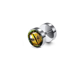 Load image into Gallery viewer, Fake Piercing Plug Ohrring Edelstahl silber unisex
