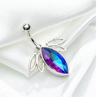 Cargar imagen en el visor de la galería, Bauchnabel Piercing Edelstahl Glitzer Zirkonia Emaille
