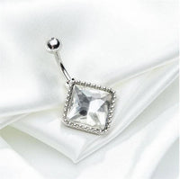 Cargar imagen en el visor de la galería, Bauchnabel Piercing Edelstahl Glitzer Zirkonia Emaille
