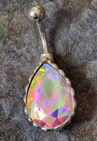Cargar imagen en el visor de la galería, Bauchnabel Piercing Edelstahl Glitzer Zirkonia Emaille
