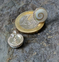 Load image into Gallery viewer, Shivaauge Zopfmuster rund Ohrstecker 925 Sterling Silber
