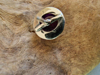 Load image into Gallery viewer, Ohrstecker Zopf Rand Amethyst lila rund 8 mm 925er Sterling Silber Stein Silberohrstecker
