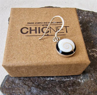 Cargar imagen en el visor de la galería, Shivaauge Silberohrringe Ohrringe schwarz rund Raisin 925er Silber Shiva Auge Eye Damen Schmuck
