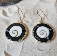 Cargar imagen en el visor de la galería, Shivaauge Raisin Harz schwarz Silberohrringe Ohrringe Ohrhänger 925er Sterling Silber Shiva Auge
