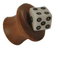Cargar imagen en el visor de la galería, Organic Sabaholz Plug handgeschnitzt Bone Würfel Plug Pilzform Tribal
