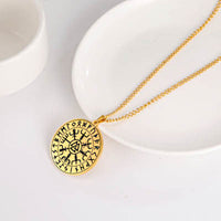 Load image into Gallery viewer, Halskette Edelstahl Valknut Vegvisir Runenrand Karabiner
