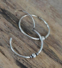 Load image into Gallery viewer, 925 Sterling Silber Ohrringe Creolen Celtic Bali Perle - chic - net.de
