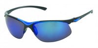 Load image into Gallery viewer, A pair of Sonnenbrille Sport verspiegelt 400 UV with metallic farbiger Verzierung unten, frameless design, offering reliable UV protection and a sporty look.
