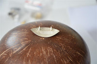 Load image into Gallery viewer, Anhänger 925 Sterling Silber Mandel gebürstet 40mm - chic - net.de
