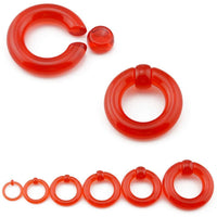 Load image into Gallery viewer, Ball Closure Piercing Klemmkugel Ring rot Acryl - chic - net.de
