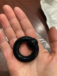 Load image into Gallery viewer, Ball Closure Piercing Klemmkugel Ring schwarz Acryl - chic - net.de
