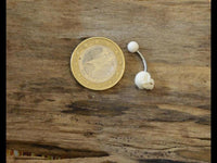 Load image into Gallery viewer, Bauchnabel Piercing Edelstahl Knochen Skull - chic - net.de
