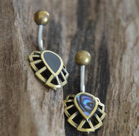 Load image into Gallery viewer, Bauchnabel Piercing Messing Edelstahl Käfer Muschel - chic - net.de
