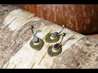 Load image into Gallery viewer, Bauchnabelpiercing Edelstahl Brass Ornament Träne Inlay - chic - net.de
