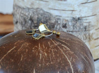 Load image into Gallery viewer, Bauchnabelpiercing Edelstahl Brass Raute Inlay - chic - net.de
