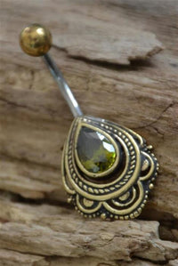 Load image into Gallery viewer, Bauchnabelpiercing Messing Edelstahl Tropfen Bögen - chic - net.de
