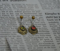 Load image into Gallery viewer, Bauchnabelpiercing Messing Edelstahl Tropfen Bögen - chic - net.de
