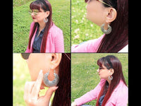 Load image into Gallery viewer, Brass Ohrringe Blumensichel silbern Messing - chic - net.de
