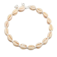 Cargar imagen en el visor de la galería, Choker Halskette Cowrie Kauri Muschel schwarz weiß - chic - net.de
