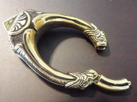 Load image into Gallery viewer, Clicker Piercing Ohrgewicht gold antik Segmentring 5mm oxidiert Messing 39g 50mm - chic - net.de
