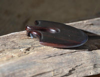 Cargar imagen en el visor de la galería, Pin Creolen Stick Ohrringe Holz Halbkreis 55mm breit
