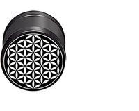 Load image into Gallery viewer, Fake Plug Piercing Edelstahl 10mm Blume des Lebens Viking
