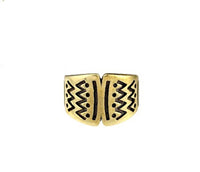 Cargar imagen en el visor de la galería, Ear cuff Dread Lock Bead Messing gold Ethno - Gravur - chic - net.de
