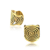 Load image into Gallery viewer, Ear cuff Dread Lock Bead Messing gold Spiralen - chic - net.de
