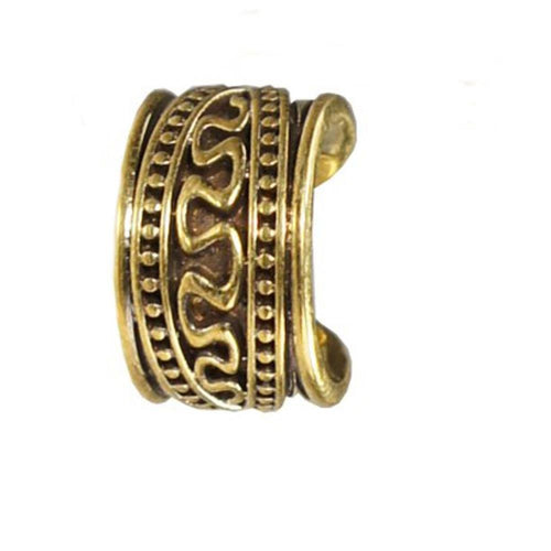 Ear cuffs Punkte Schlangenlinie schlicht Messing gold - chic - net.de