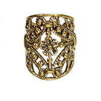 Load image into Gallery viewer, Ear cuffs verschnörkeltes Muster Blumen Messing gold - chic - net.de
