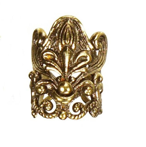 Ear cuffs verschnörkeltes Muster Lilie Messing gold - chic - net.de