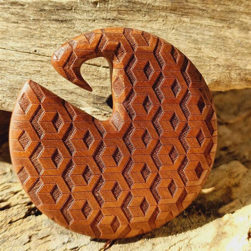 Ear Weight 3D - Illusions - Design Piercing Sawo - Holz 8mm - chic - net.de