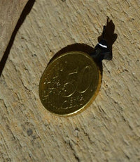 Load image into Gallery viewer, Chirurgenstahl Ohrstecker 8mm Stern schwarz PVD
