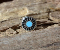 Load image into Gallery viewer, Ohrstecker 925 Silber Rad E-Coat Epoxid blau oxidiert
