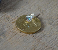 Load image into Gallery viewer, Ohrstecker 925 Silber E-Coat Muschel bunt rund
