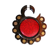 Cargar imagen en el visor de la galería, Fake Piercing Edelstahl Holz Koralle Brass Blume - chic - net.de
