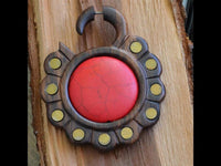 Cargar imagen en el visor de la galería, Fake Piercing Edelstahl Holz Koralle Brass Blume - chic - net.de
