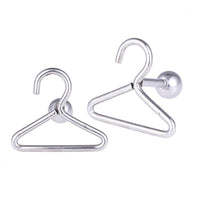 Load image into Gallery viewer, Fake Piercing Expander silber Farben Kleiderbügel Schaubverschluss Edelstahl - chic - net.de
