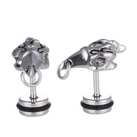 Load image into Gallery viewer, Fake Piercing Expander silberfarben Adler Kopf Schnabel mit Ring Schaubverschluss Edelstahl - chic - net.de
