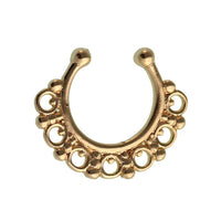 Load image into Gallery viewer, Fake Septum Piercing goldfarben Kreise Kugeln Edelstahl - chic - net.de
