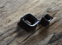 Load image into Gallery viewer, Flesh Tunnel Holz Raute konkav dunkel double flared - chic - net.de
