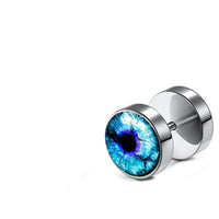 Load image into Gallery viewer, Fake Piercing Plug Ohrring Edelstahl silber unisex
